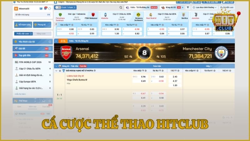 Cá cược thể thao đẳng cấp với hàng loạt trận cầu đỉnh cao